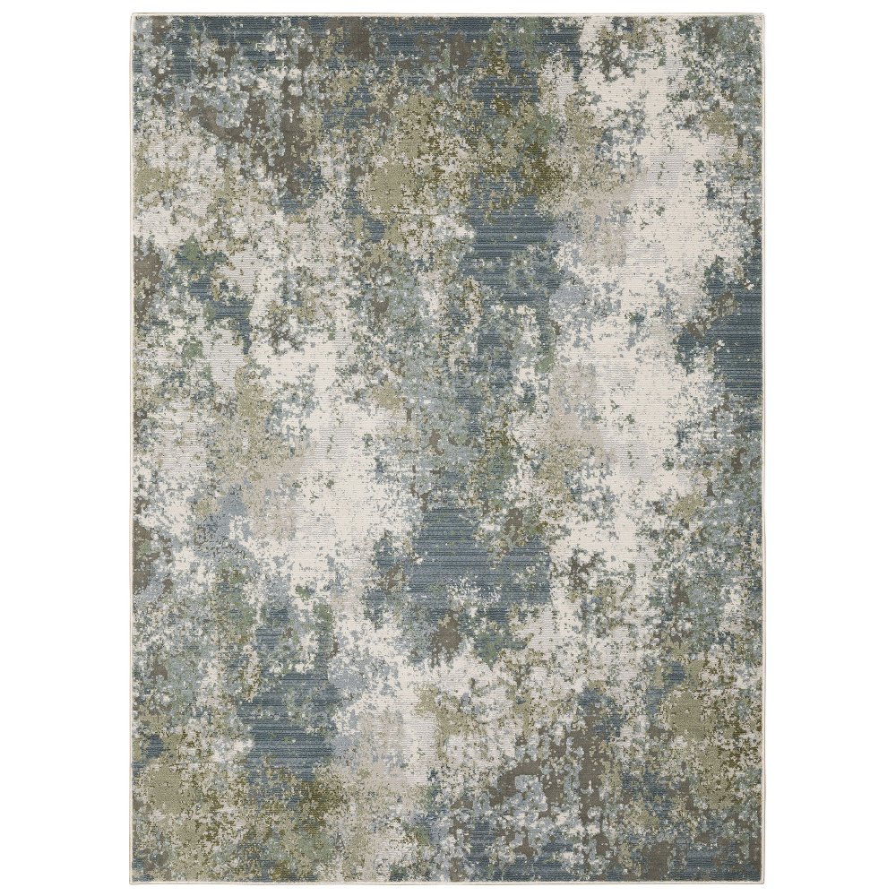 Caravan 5 x 8 Blue and Green Area Rug