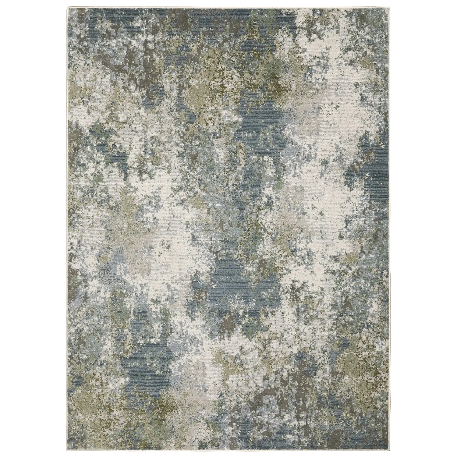 Caravan 8 x 11 Blue and Green Area Rug-1