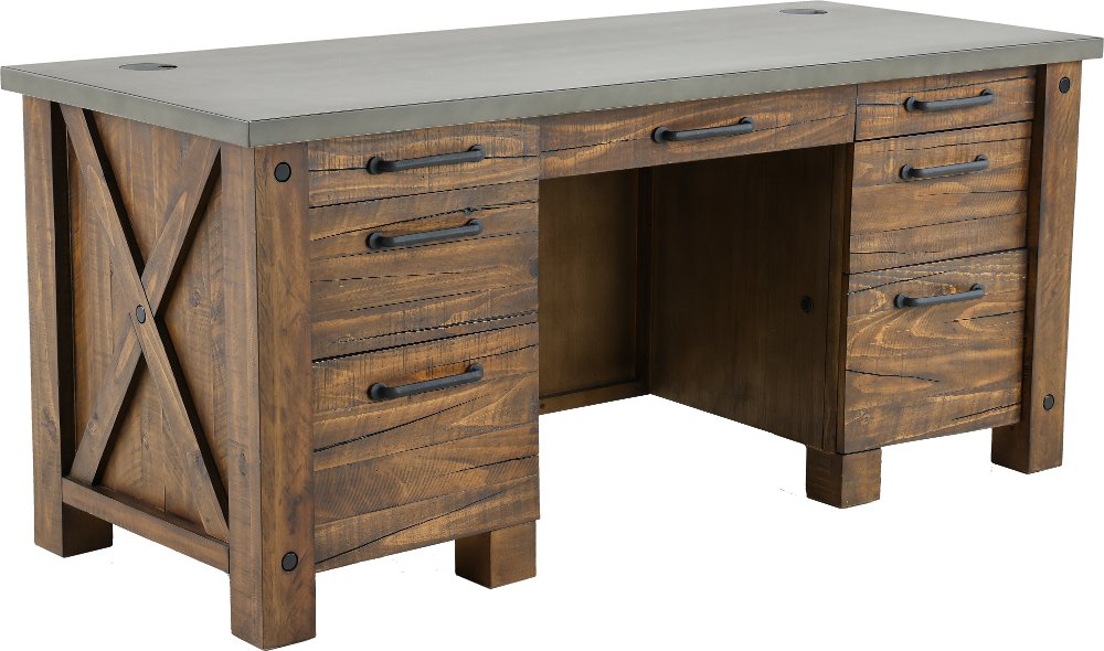 Jasper Brown and Gray Executive Desk