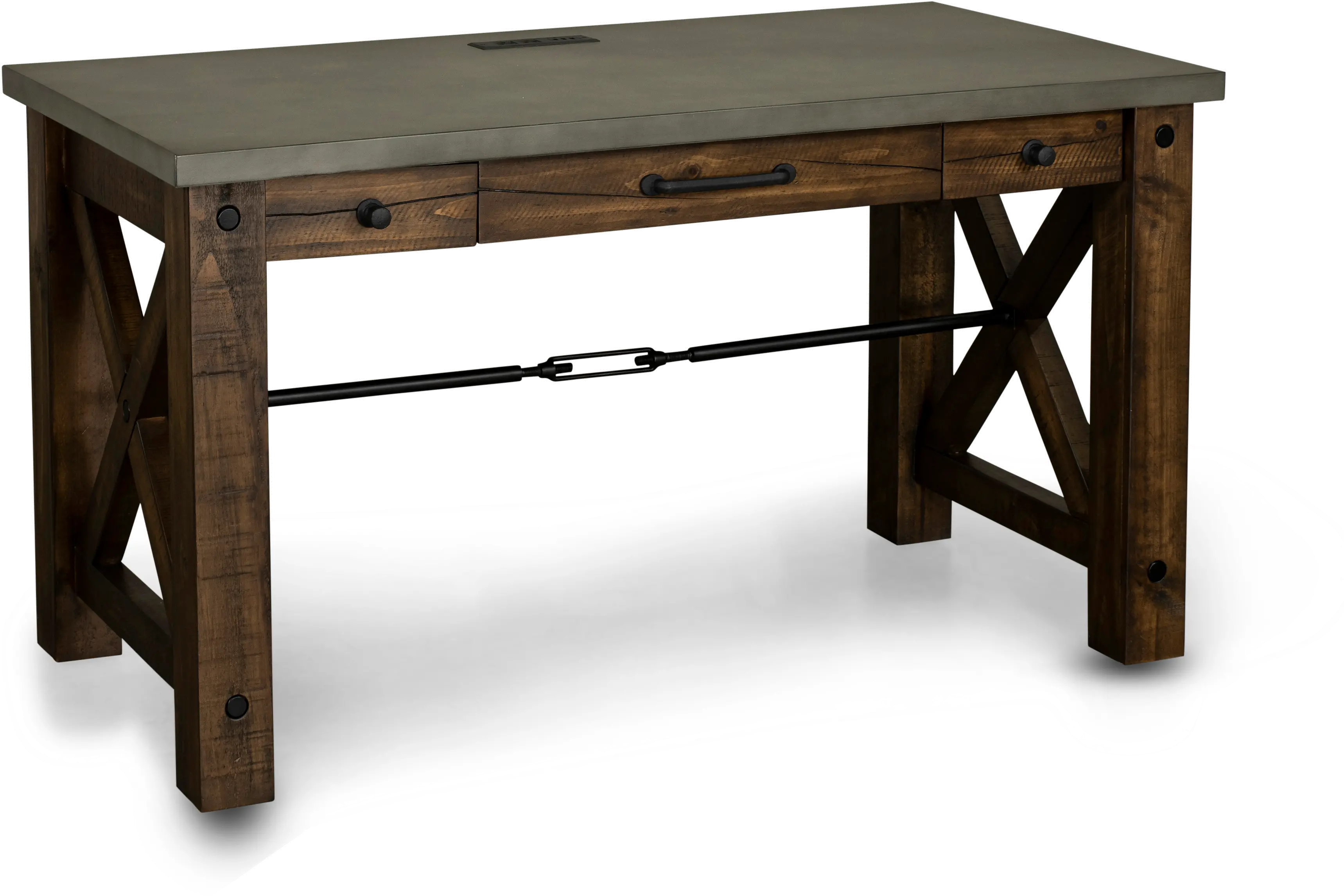 Jasper Brown and Gray Writing Desk-1