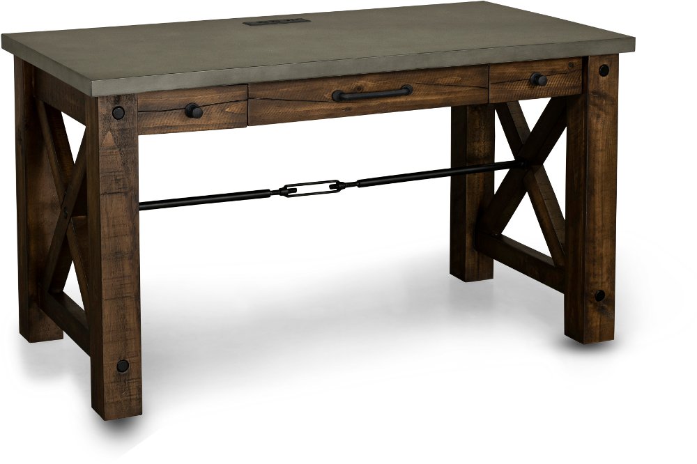 Jasper Brown and Gray Writing Desk