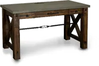 Jasper Brown and Gray Writing Desk