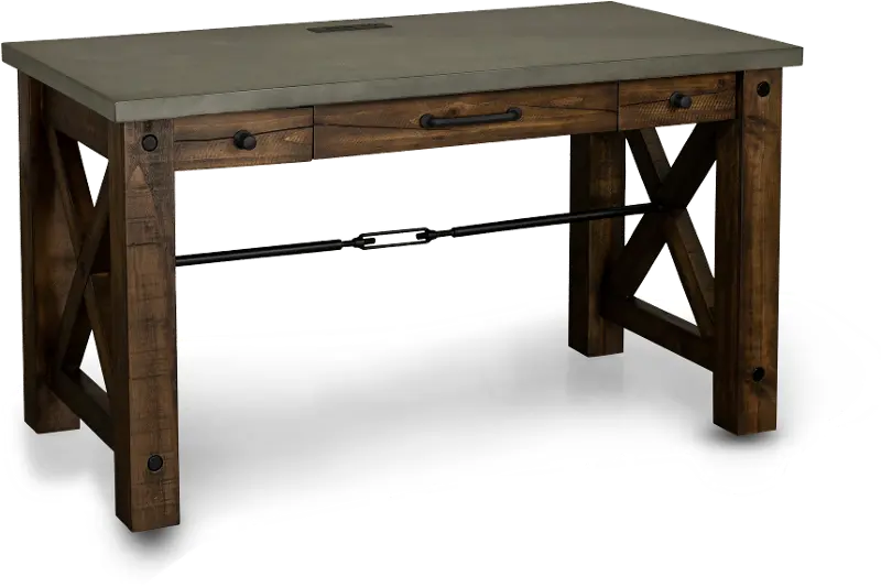 Jasper Brown and Gray Writing Desk