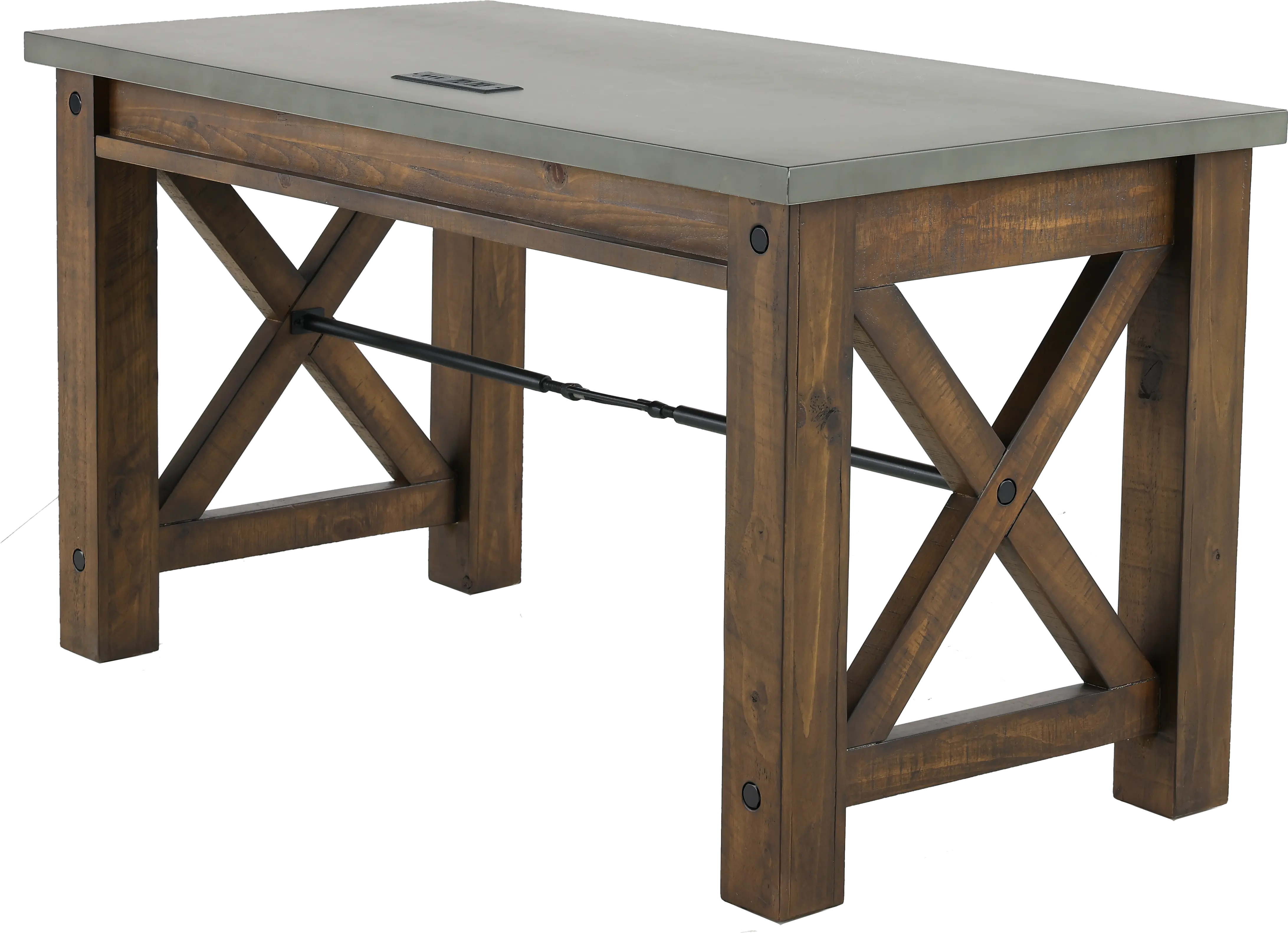 Jasper Brown and Gray Writing Desk-5