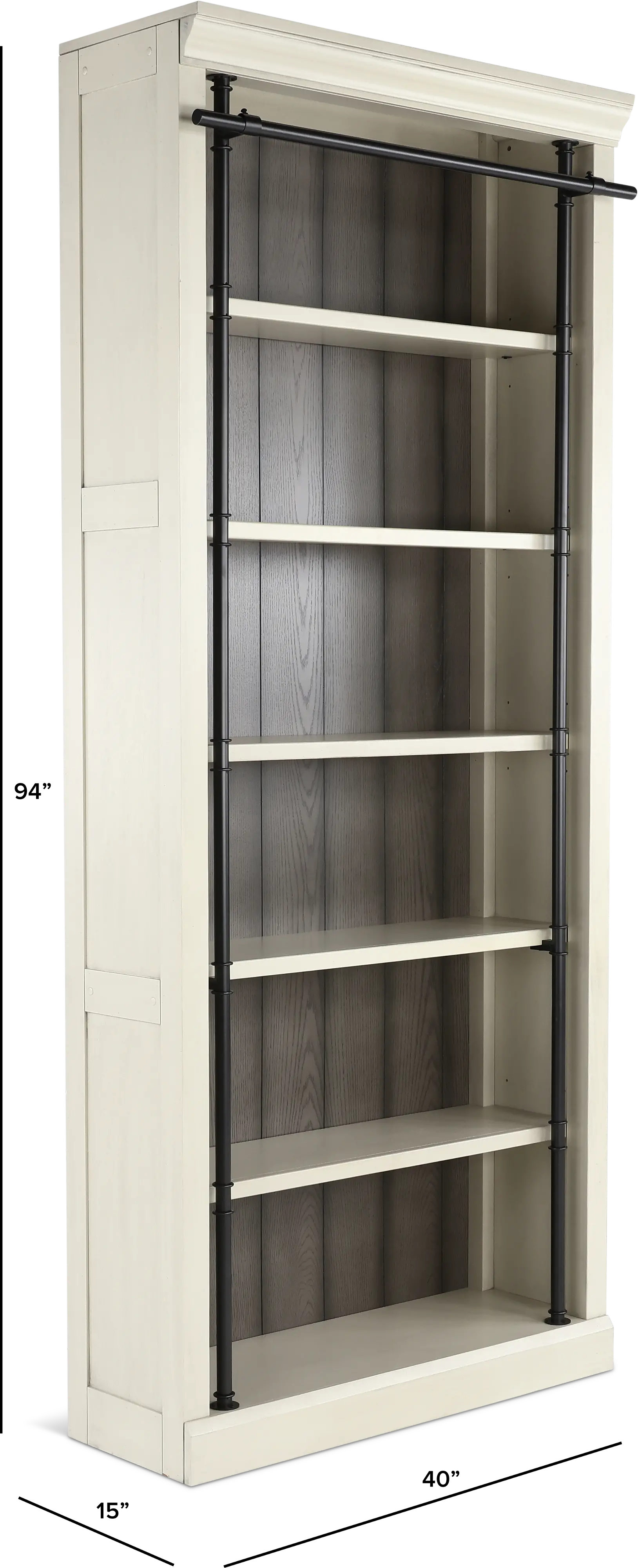 Toulouse 94  White Bookcase-3