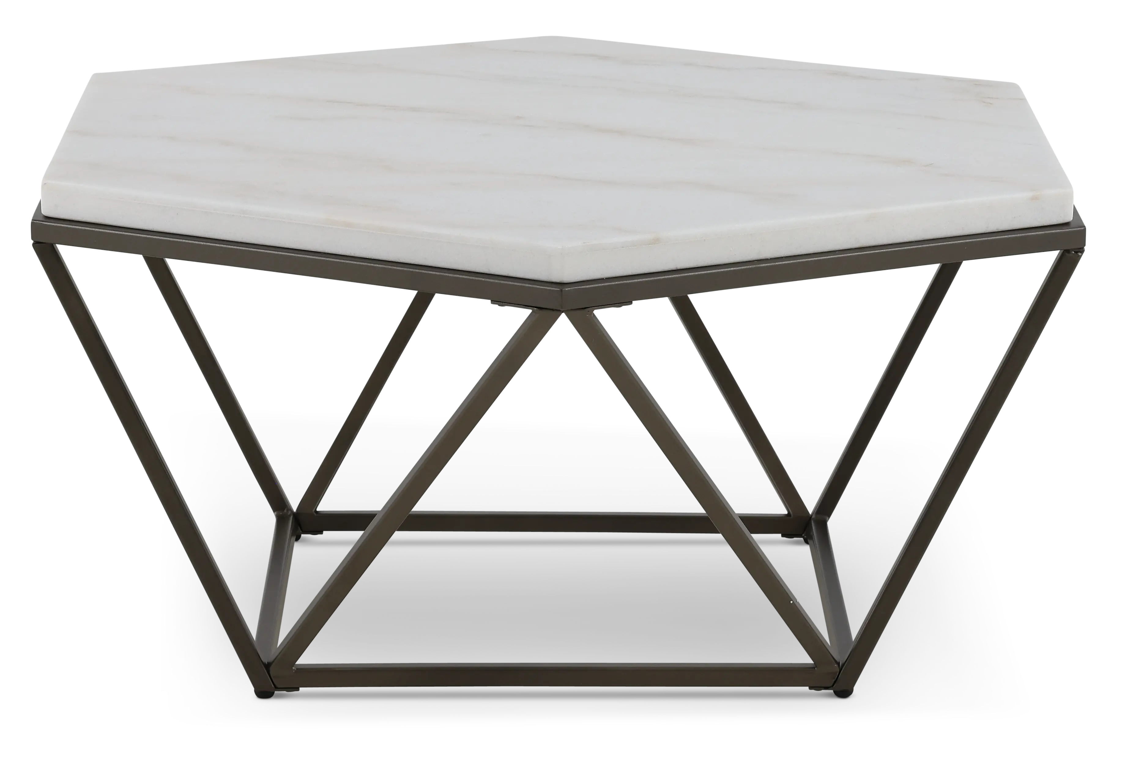 Corvus Brown and White Marble Coffee Table-1