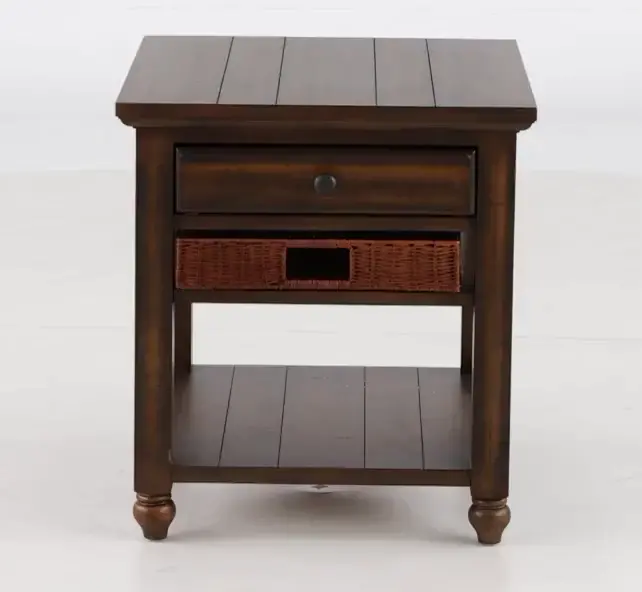 Cottage Lane Brown End Table-5