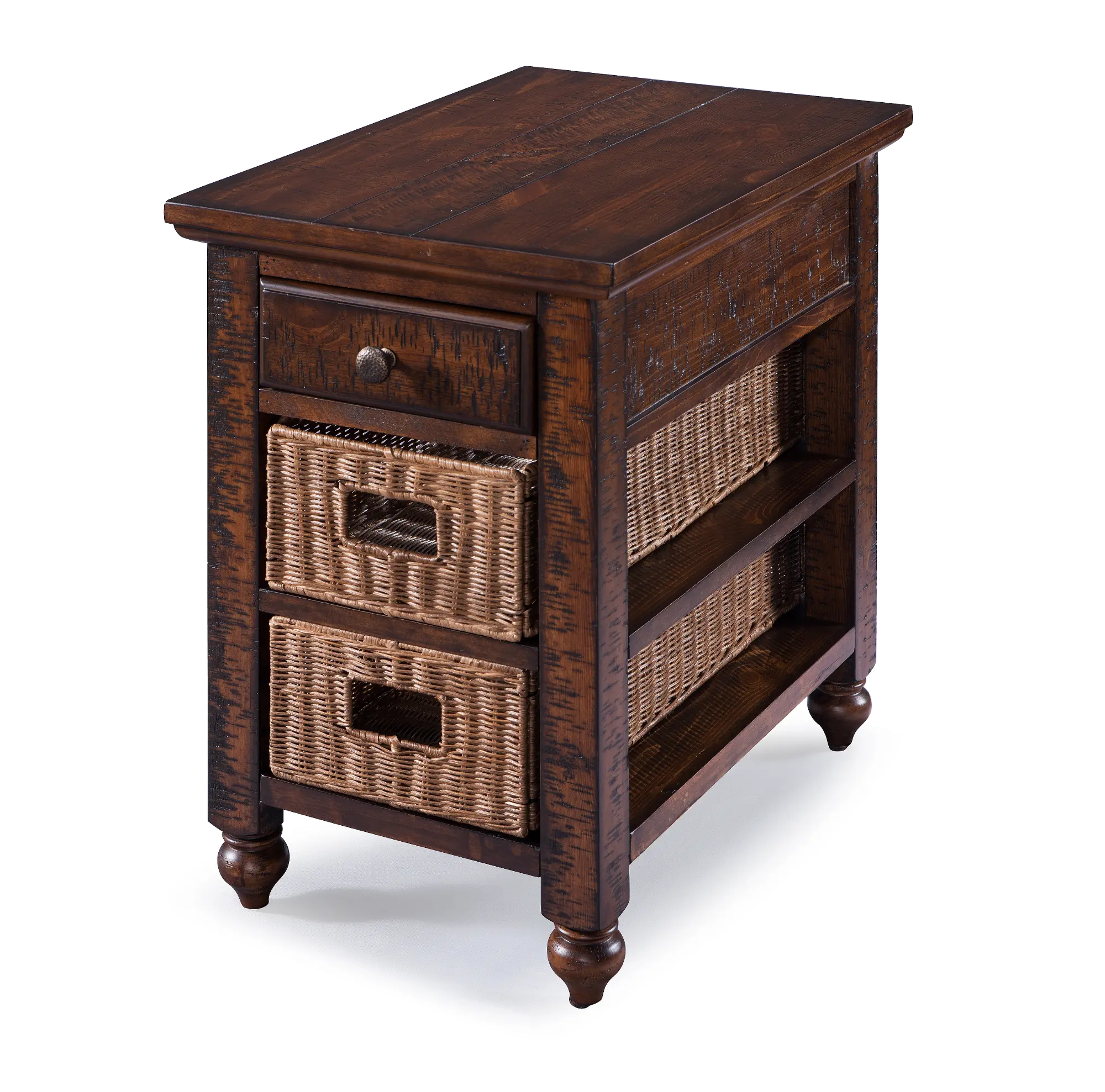 Cottage Lane Brown Side Table-1