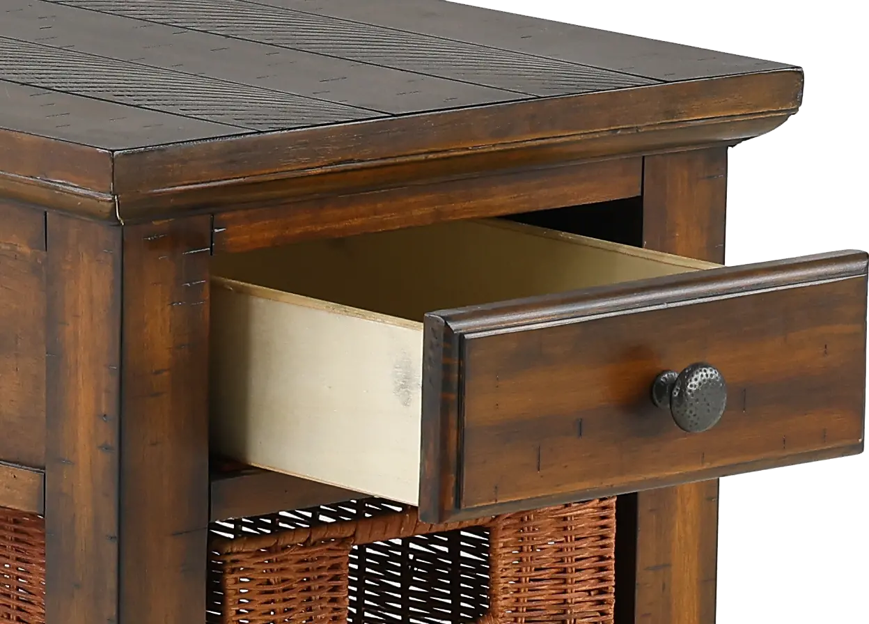 Cottage Lane Brown Side Table-6