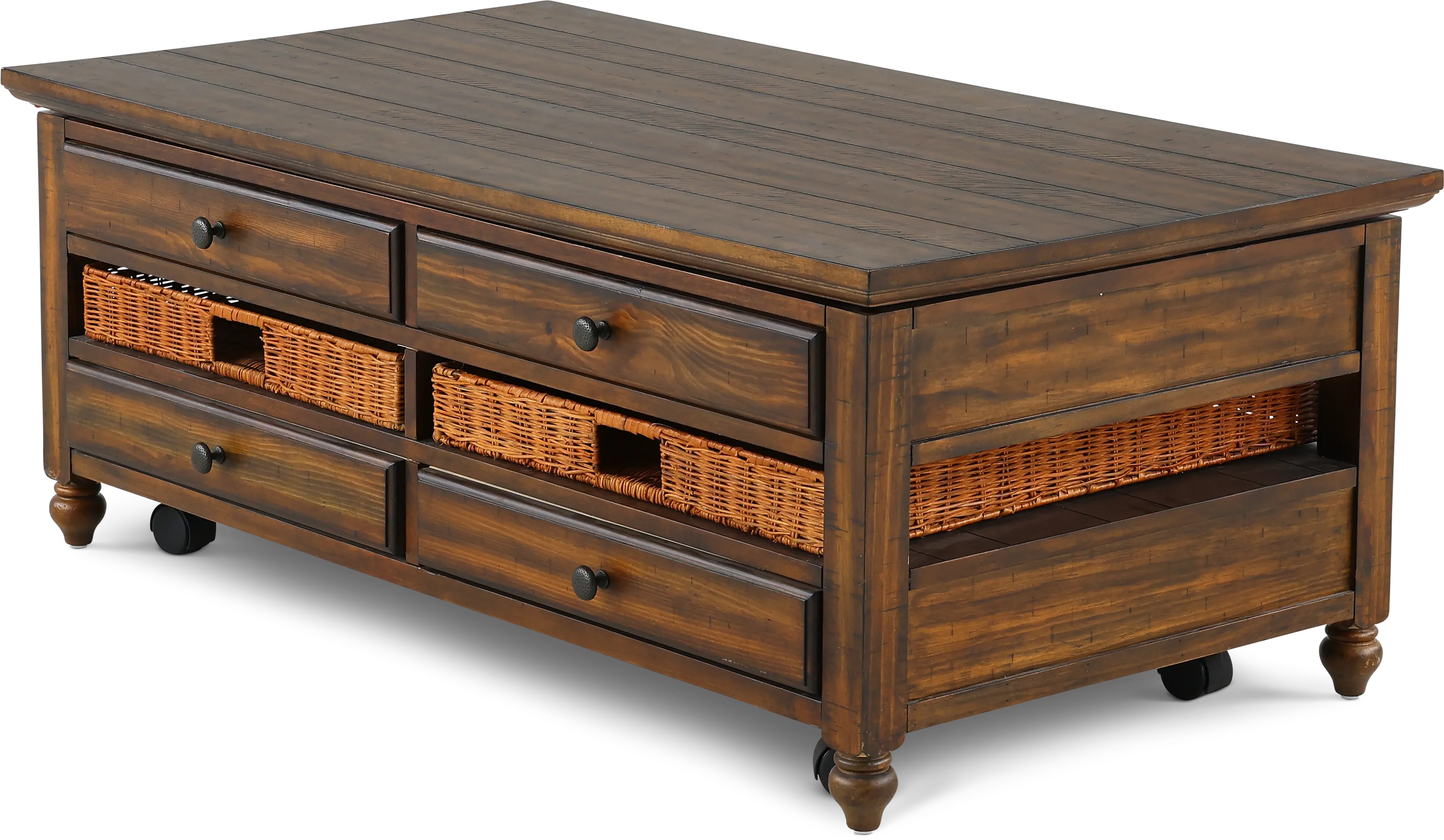Cottage Lane Brown Lift-top Coffee Table-10