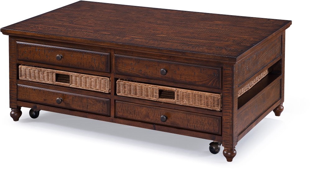 Cottage Lane Brown Lift-top Coffee Table
