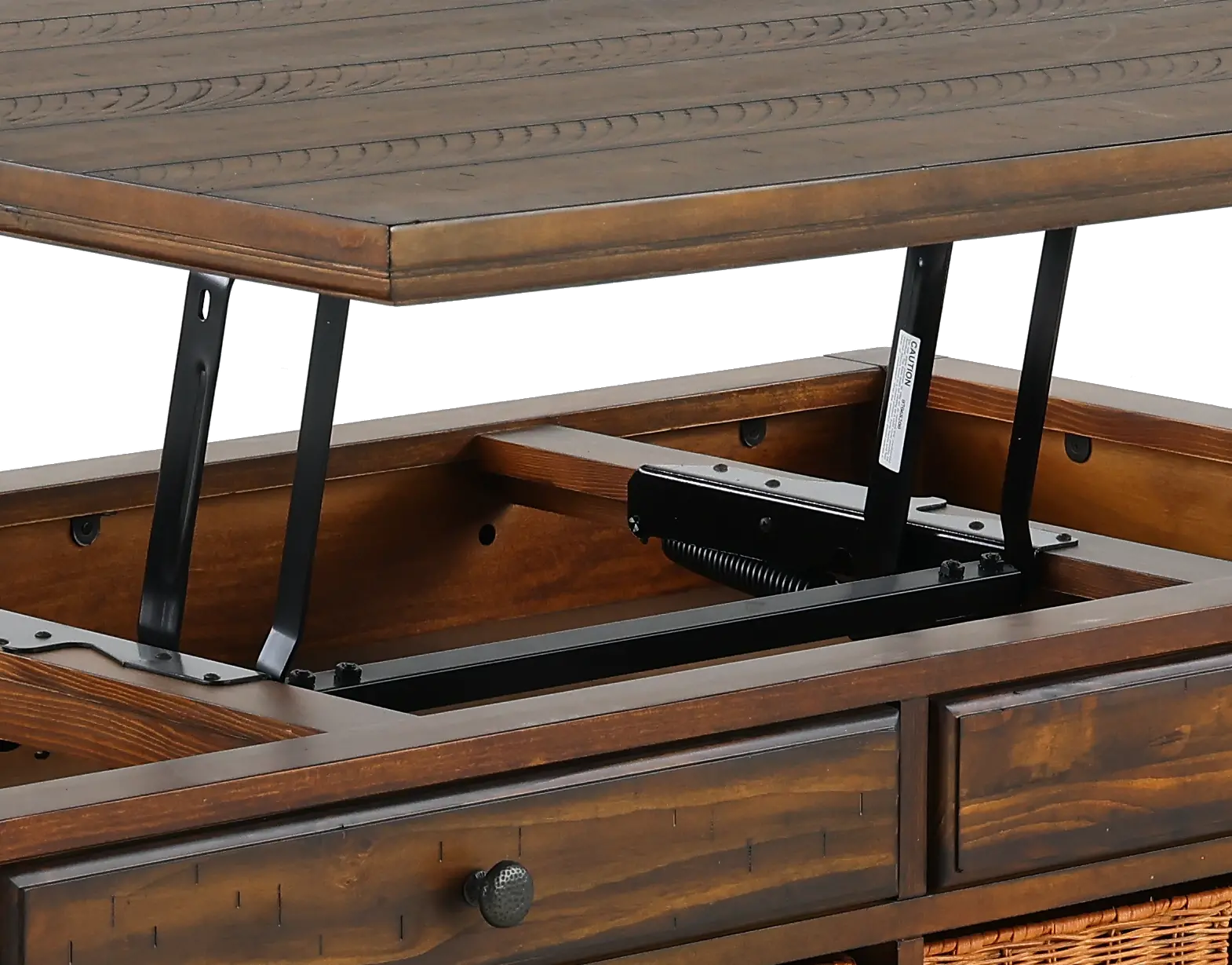Cottage Lane Brown Lift-top Coffee Table-8