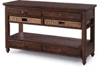 Cottage Lane Coffee Brown Modern Farmhouse Sofa Table