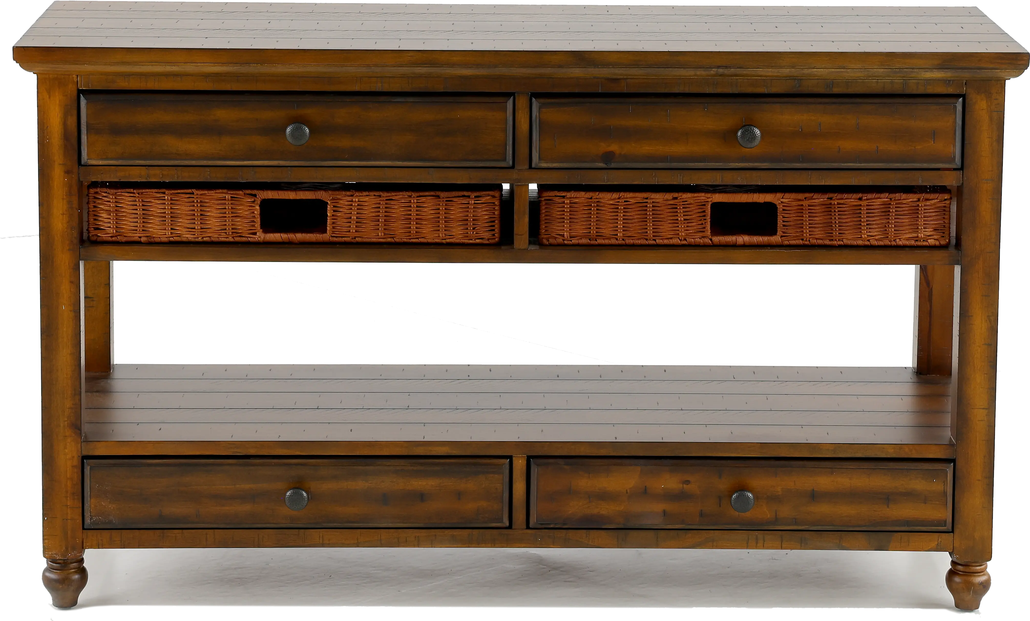 Cottage Lane Coffee Brown Modern Farmhouse Sofa Table-2