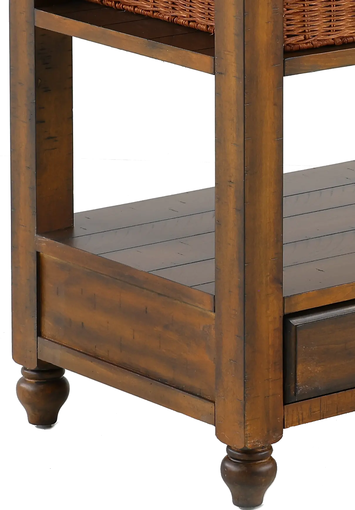 Cottage Lane Coffee Brown Modern Farmhouse Sofa Table-4
