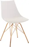 Oakley White Faux Leather Desk Chair