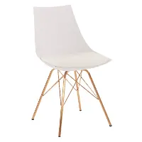 Oakley White Faux Leather Desk Chair