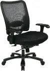 Double Air Grid Black Big and Tall Back Office Chair