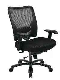 Double Air Grid Black Big and Tall Back Office Chair