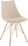 Oakley Cream Faux Leather Desk Chair