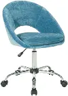 Milo Sky Blue Velvet Office Chair