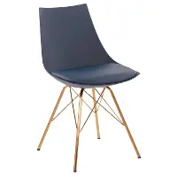 Oakley Navy Blue Faux Leather Desk Chair