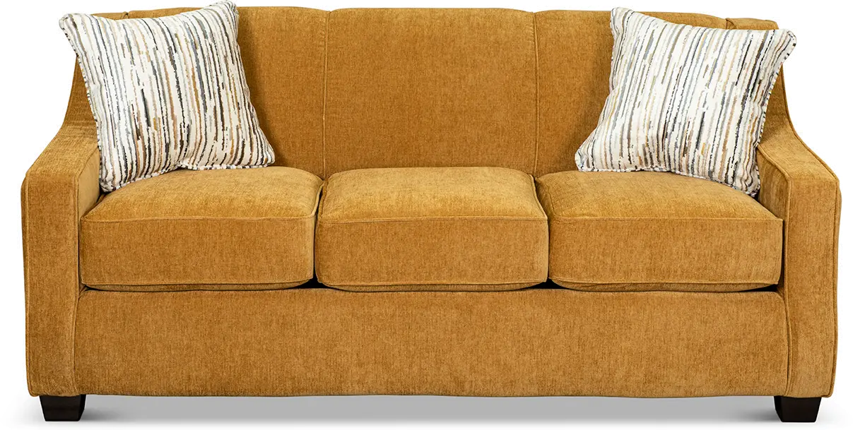 Marinette Yellow Convertible Full Sleeper Sofa-1