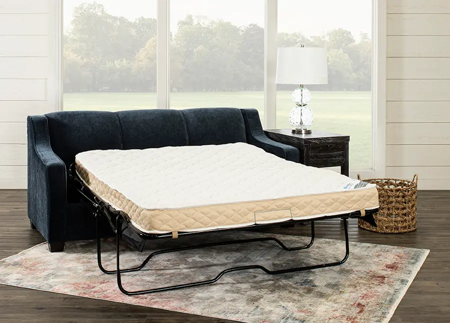 Marinette Blue Convertible Full Sleeper Sofa-4