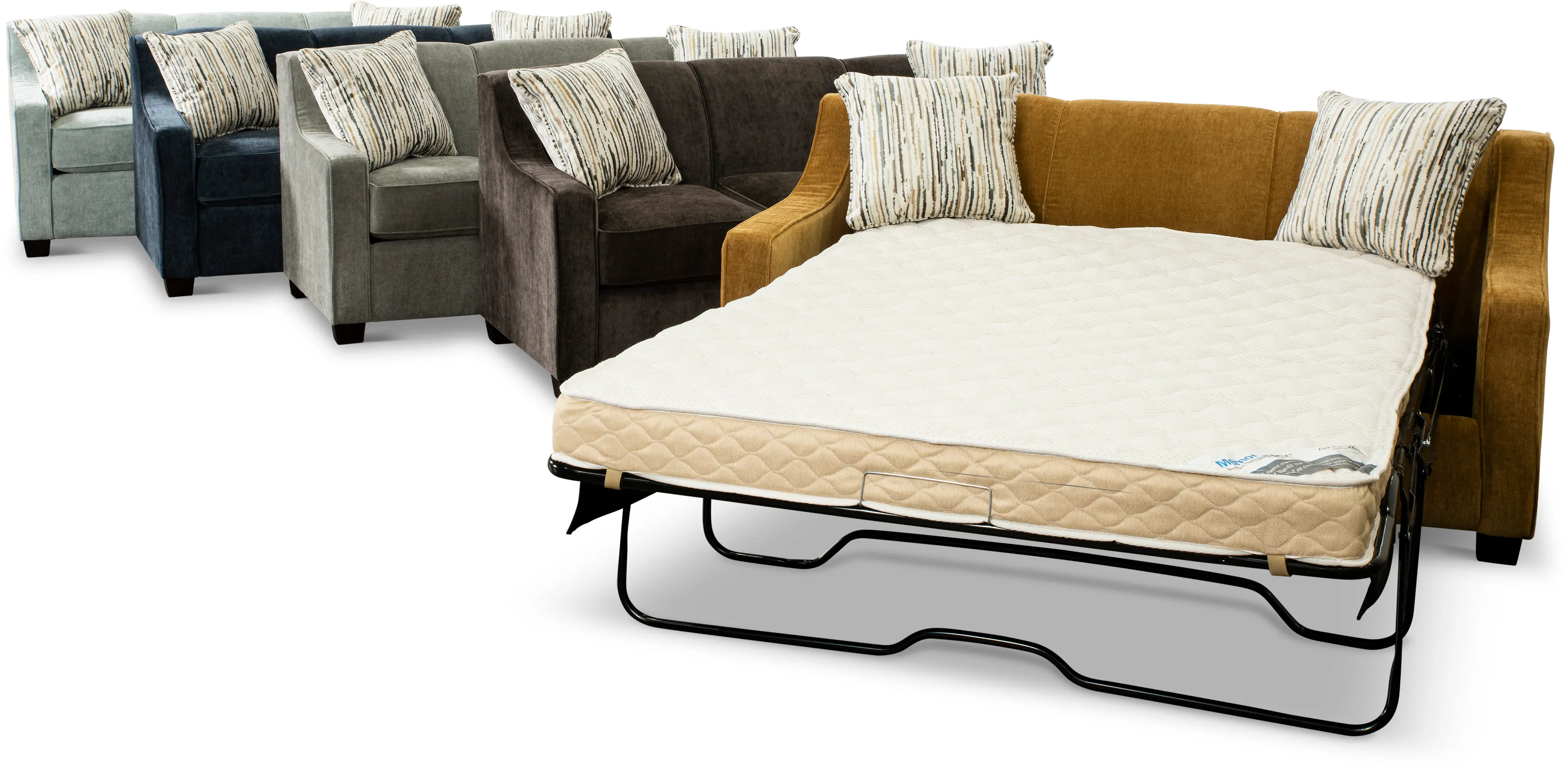 Marinette Light Gray Convertible Full Sleeper Sofa-7