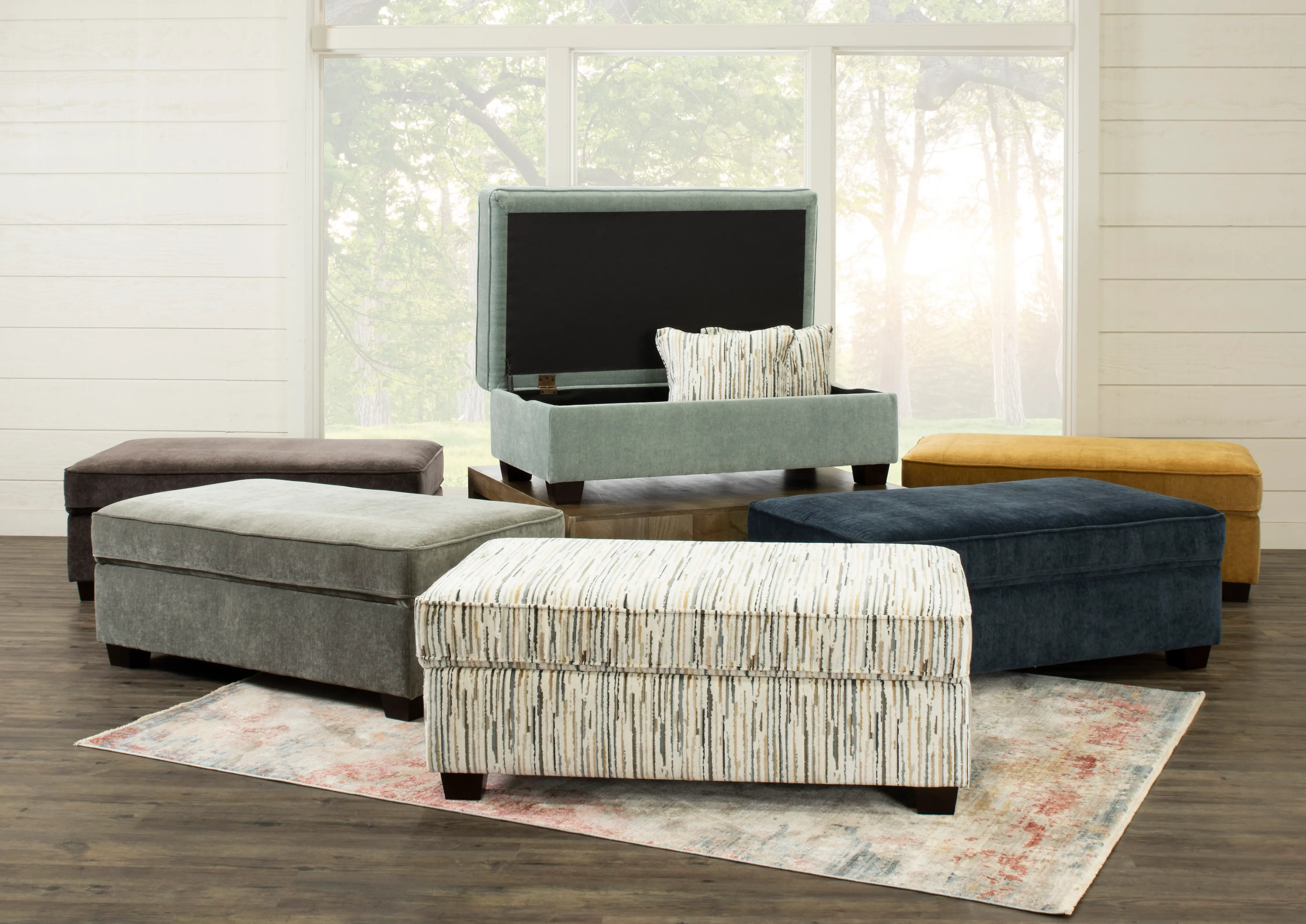 Marinette Gray Storage Ottoman-2