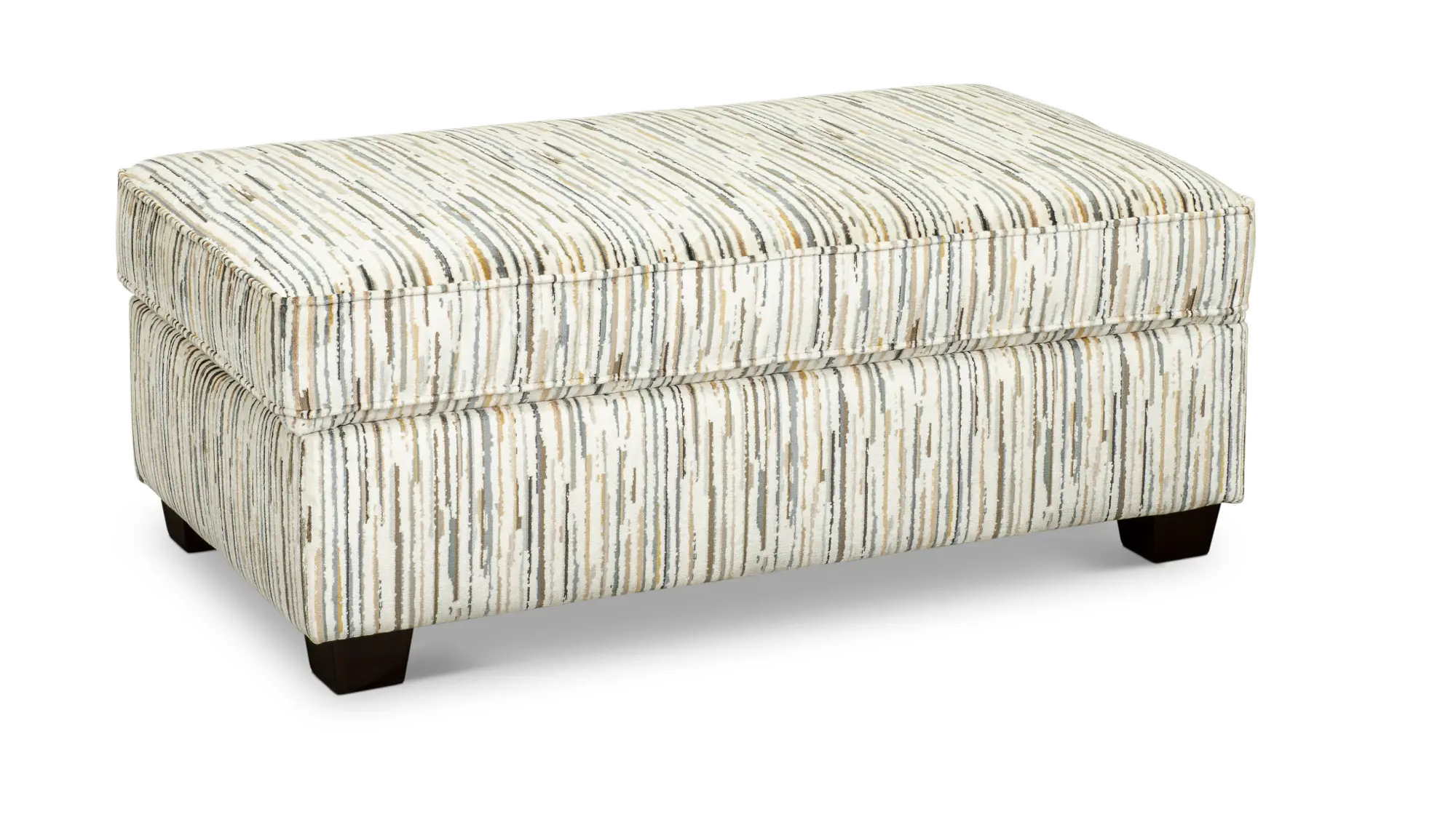 Marinette Cream and Multi Color Storage Ottoman-1