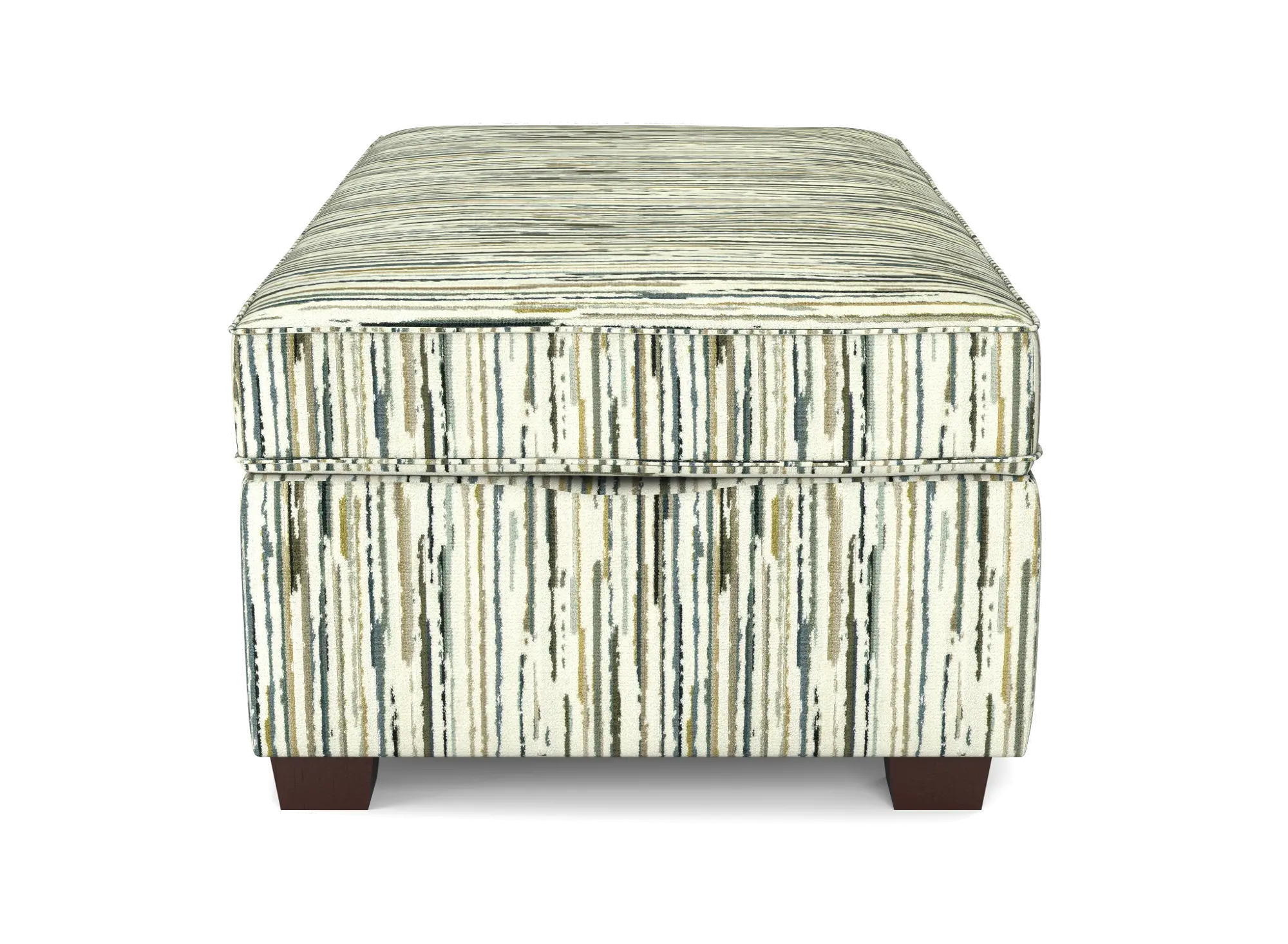 Marinette Cream and Multi Color Storage Ottoman-6