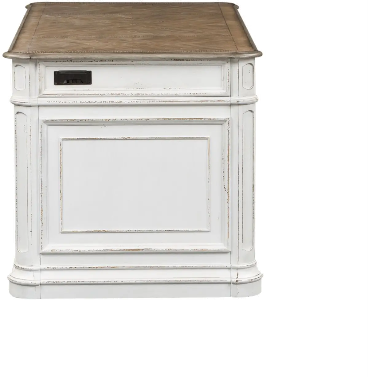 244/KIT/JREXECDSK Magnolia Manor Antique White Jr. Executive Desk-5