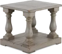 Ivan Weathered Gray Traditional End Table
