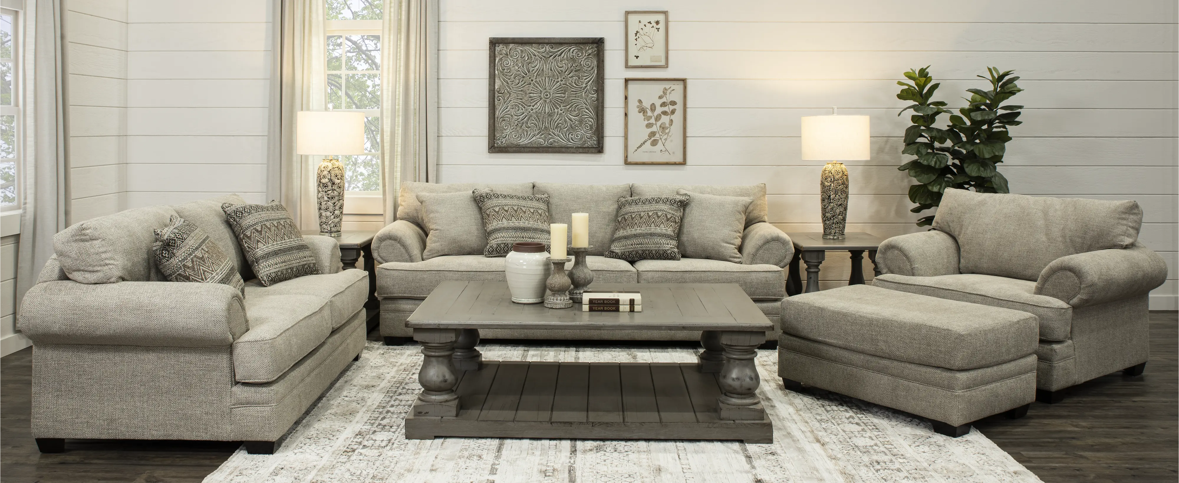 Ivan Weathered Gray Traditional End Table-2