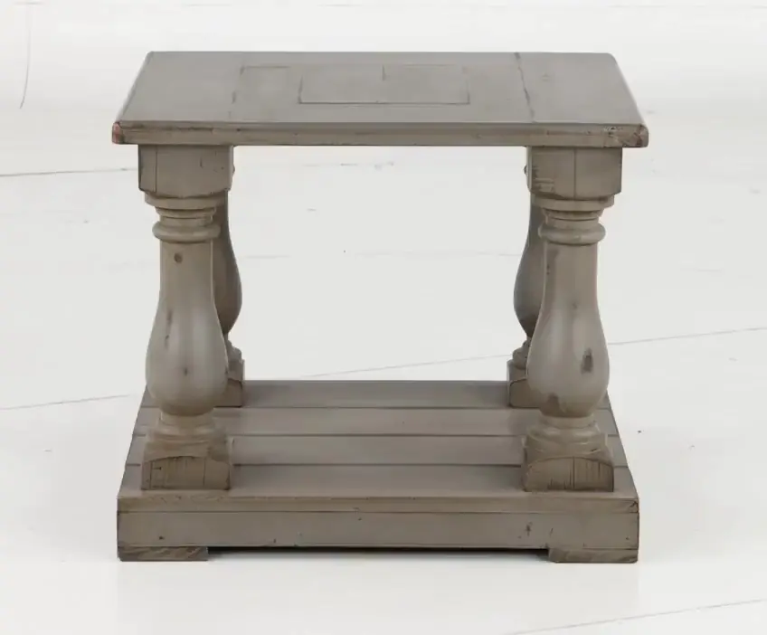Ivan Weathered Gray Traditional End Table-6