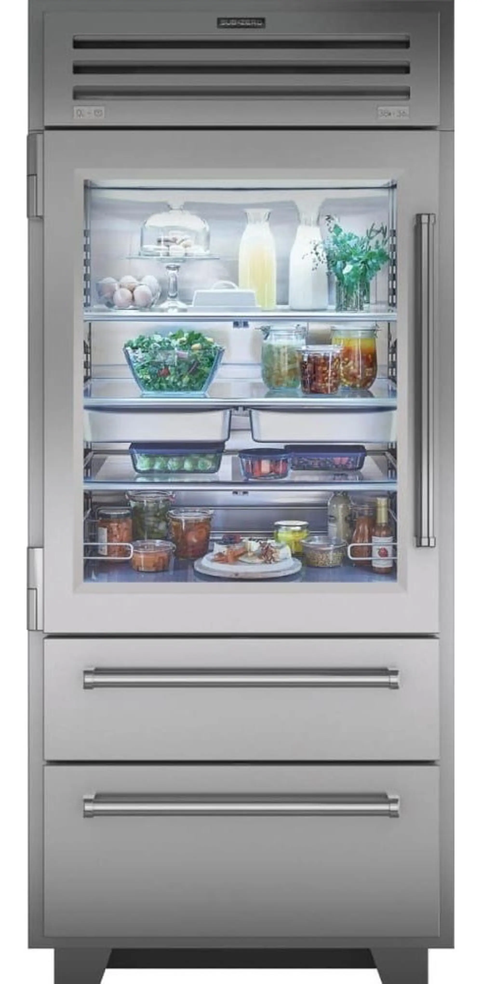 Sub-Zero 36 Inch Professional Bottom Freezer Refrigerator With