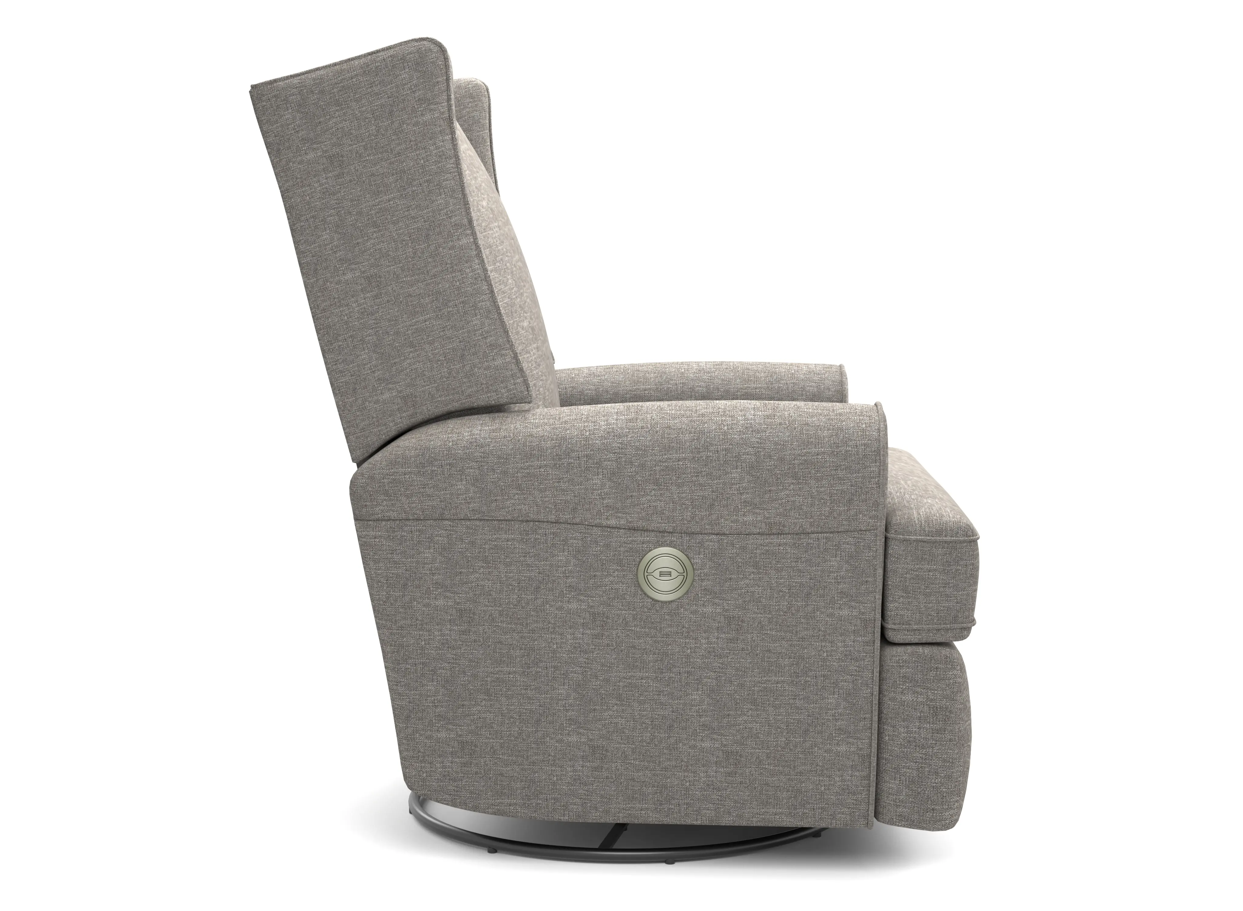 Logan Stone Gray Power Swivel Glider Recliner-3