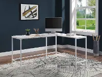 Contempo White Oak L-Shaped Desk