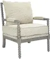 Abbot Ivory and Gray Armchair