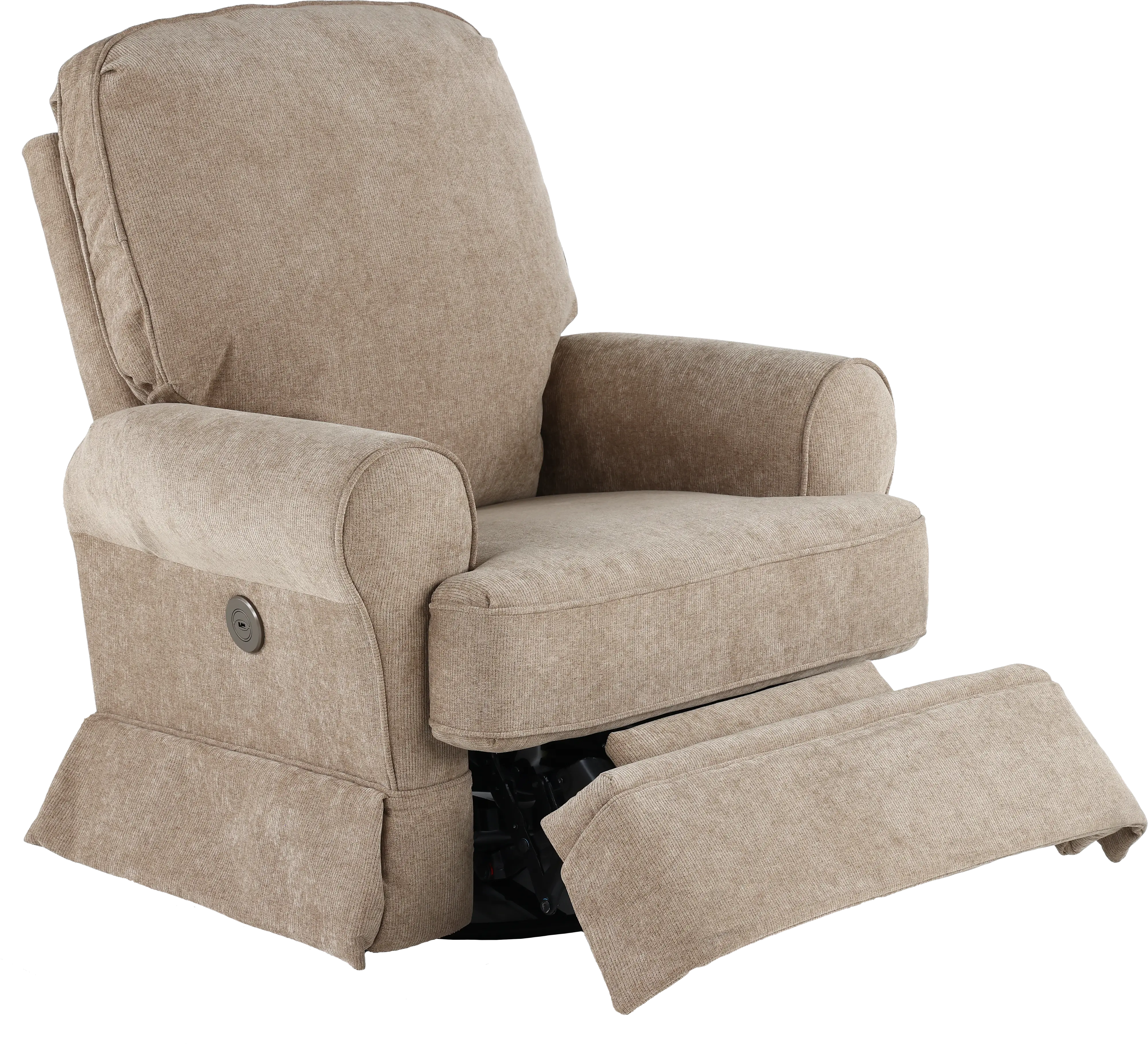 Juliana Mushroom Beige Power Glider Recliner with Swivel-5