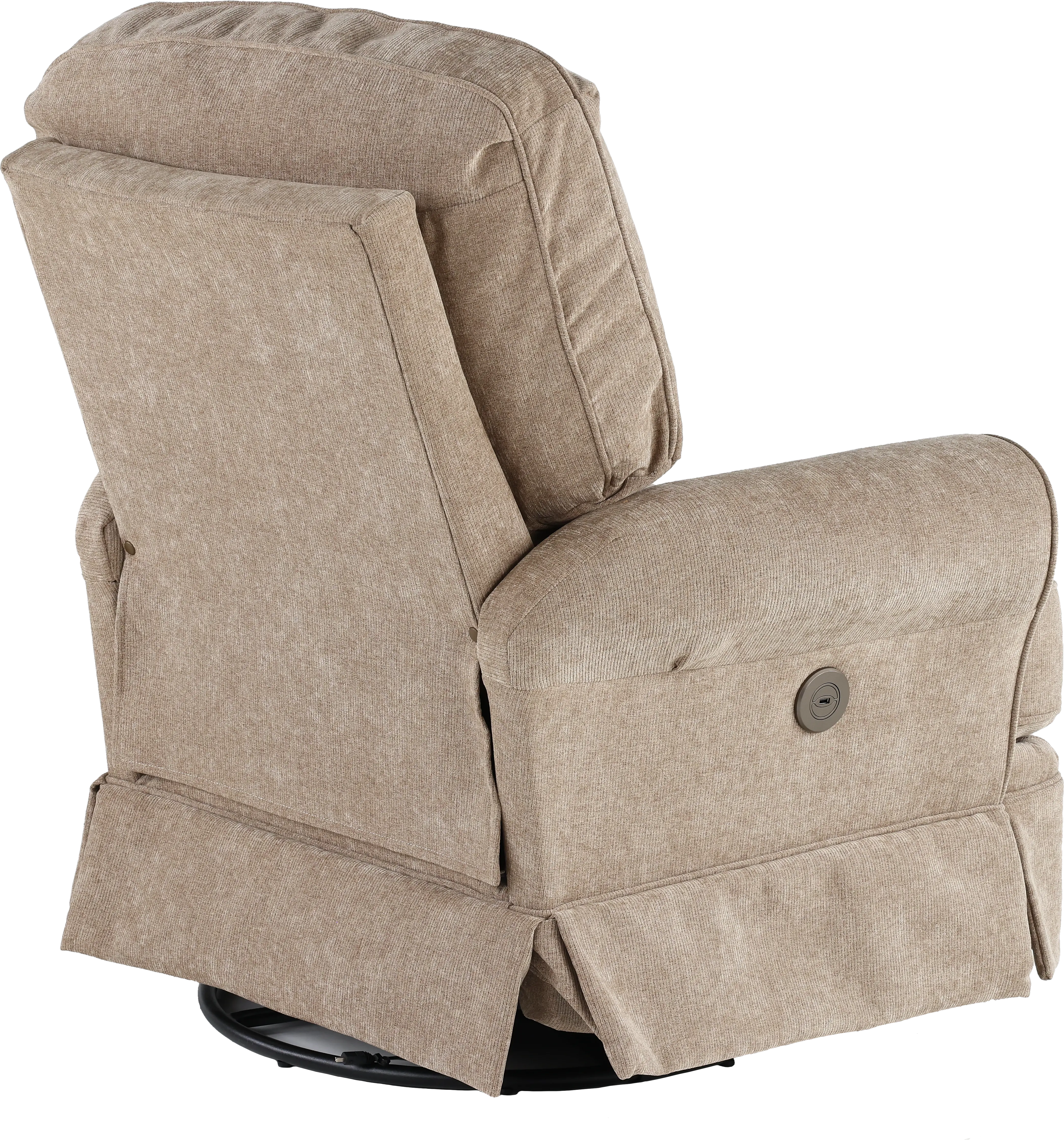 Juliana Mushroom Beige Power Glider Recliner with Swivel-7