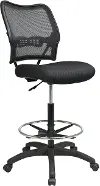 Deluxe Black Drafting Chair