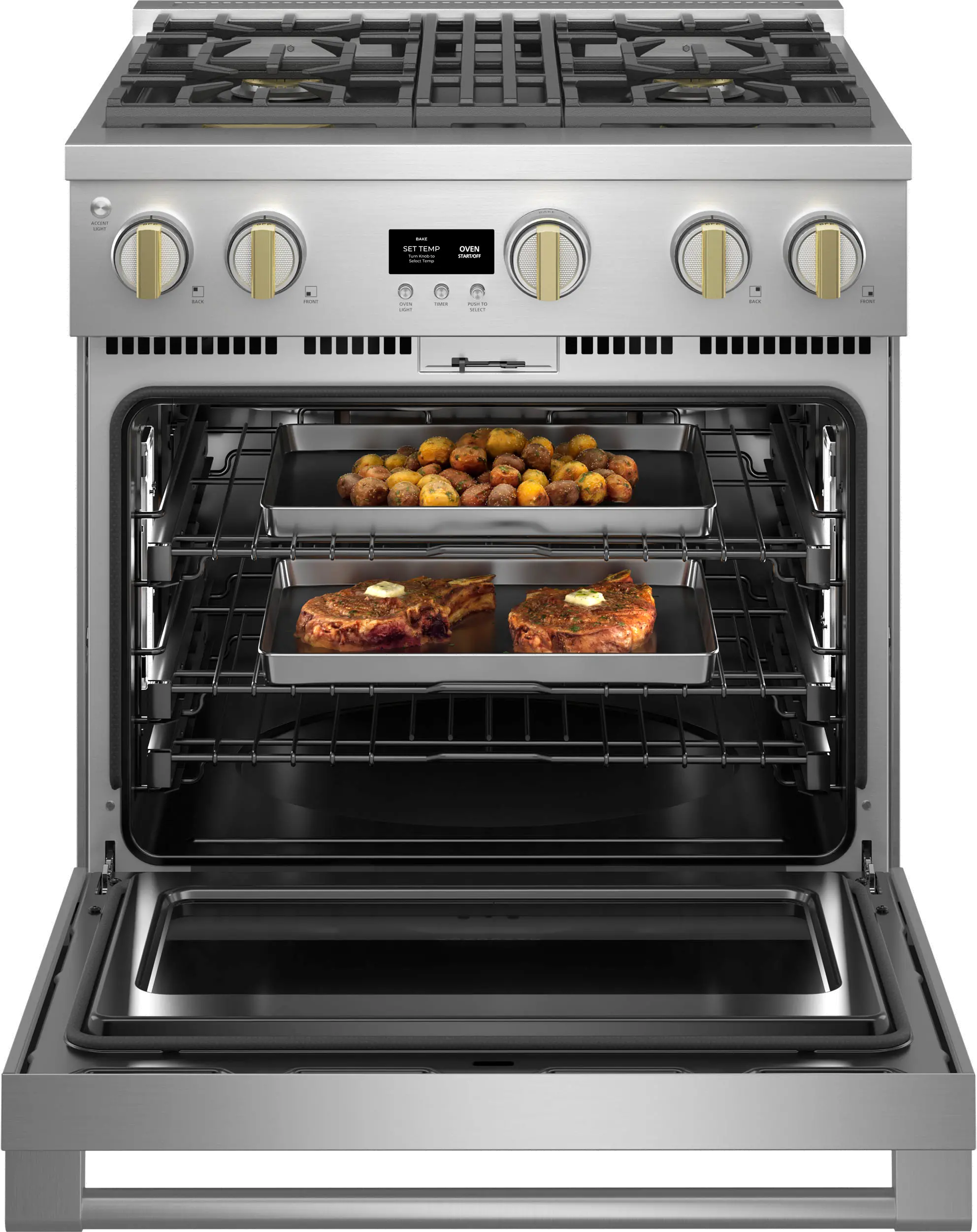ZDP304NTSS Monogram Professional 5.75 cu ft Dual Fuel Range - Stainless Steel-3
