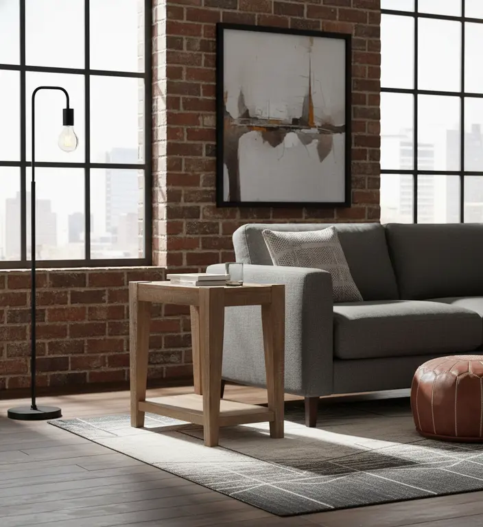 Platt Weathered Brown Side Table-2