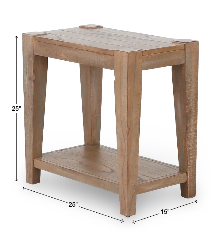 Platt Weathered Brown Side Table-3