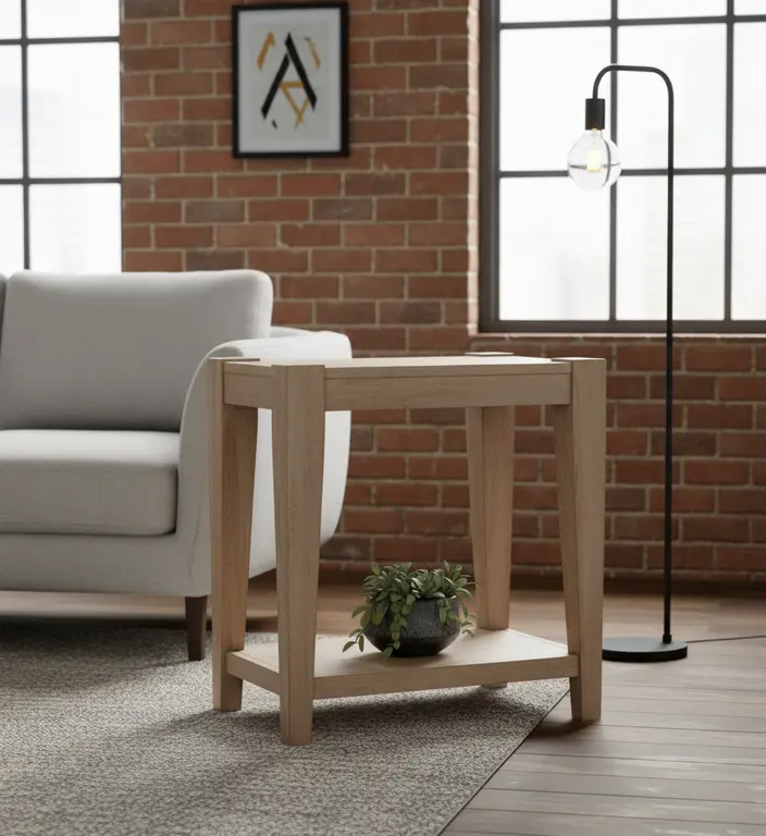 Platt Weathered Brown Side Table-9