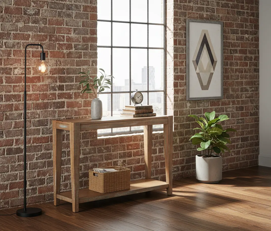 Platt Weathered Brown Sofa Table-2