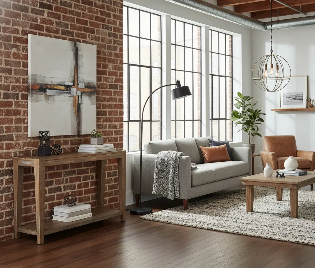 Platt Weathered Brown Sofa Table-9