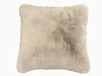 Chinchilla Mocha Brown Faux Fur Throw Pillow